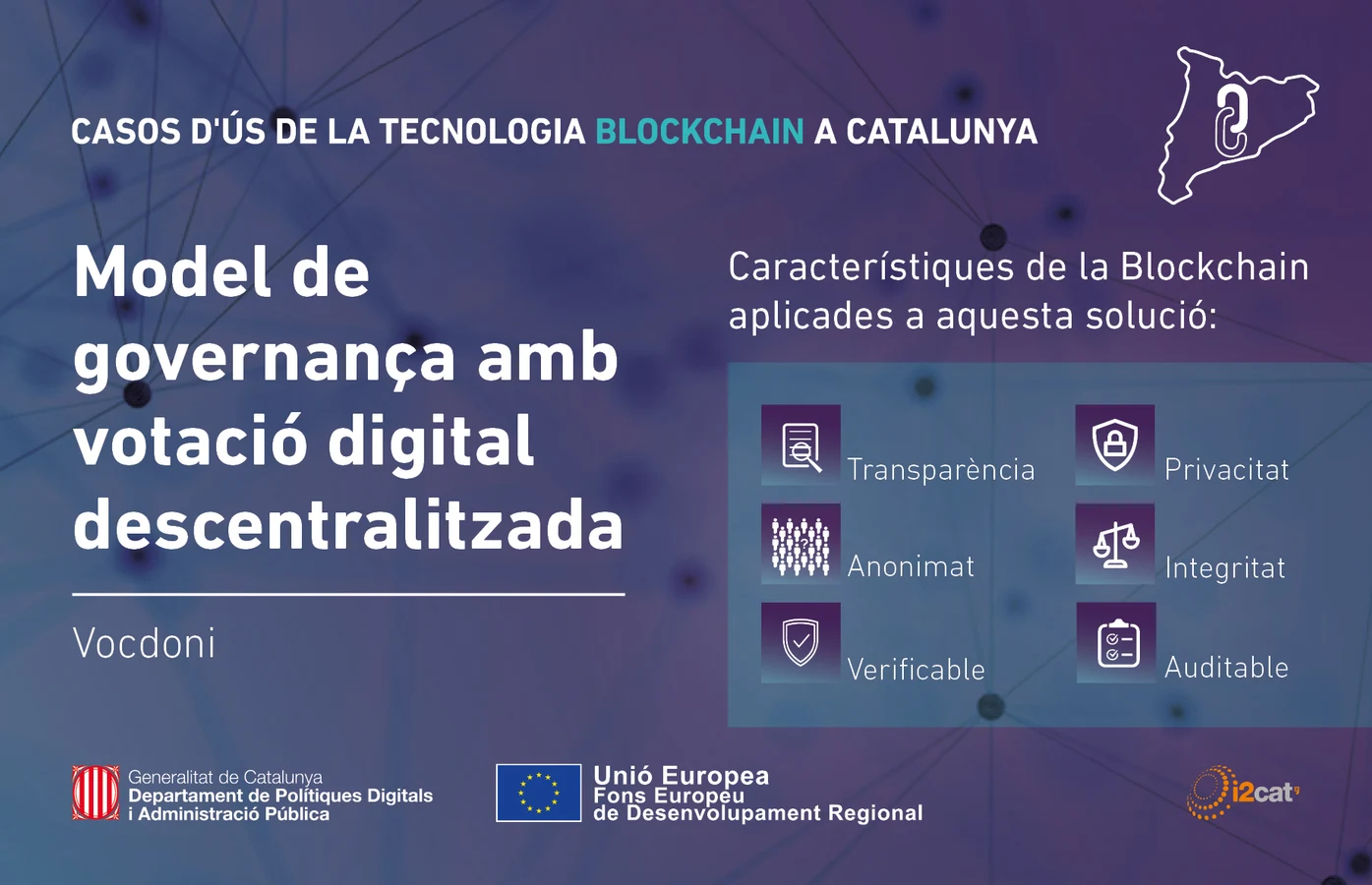Vocdoni case study graphic from the Government of Catalonia